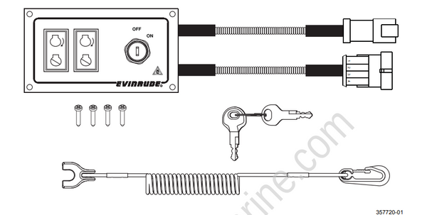 Evinrude® Icon Ii Main Station Dual Outboard Start/Stop Switch Kit - P