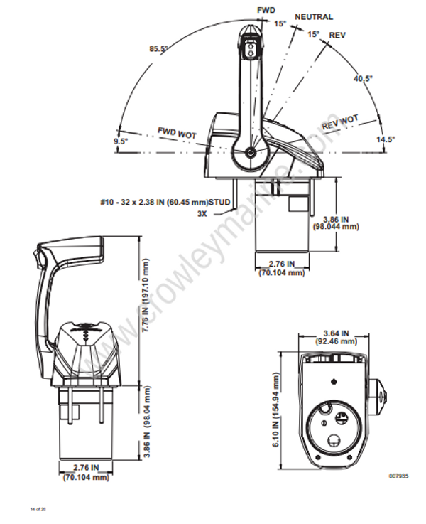 Single Binnacle Icon Control - 1 Engine [355084] | Crowley Marine