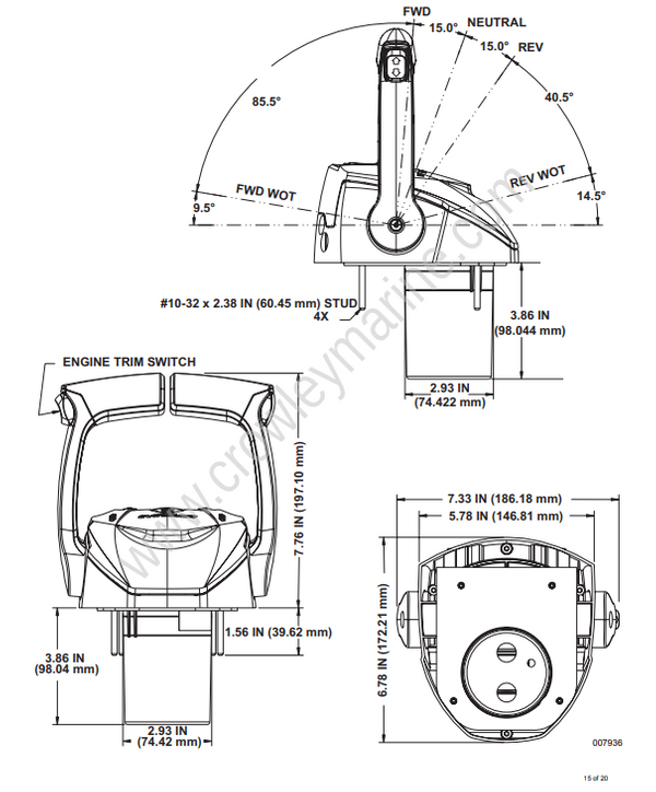 Single Binnacle Icon Control - 1 Engine [355084] | Crowley Marine