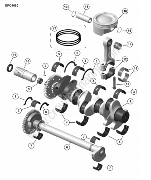 JP AA Model Rotax Preliminary Parts Catalog Rev4_04 Crankshaft, Pistons