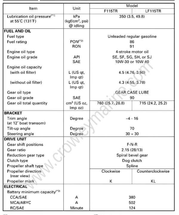 Specifications [General Specifications] [2006] | Crowley Marine