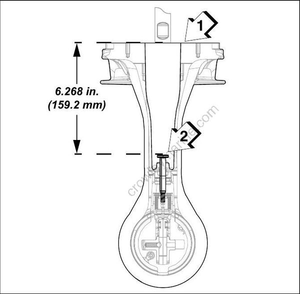 Service Manual Evinrude ETEC G2 66°V6 2.7 L Service Manual, PN 5010056 Gearcase [Shift Rod