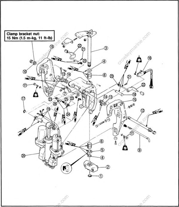 Bracket Unit [Exploded Diagram] [1988] | Crowley Marine