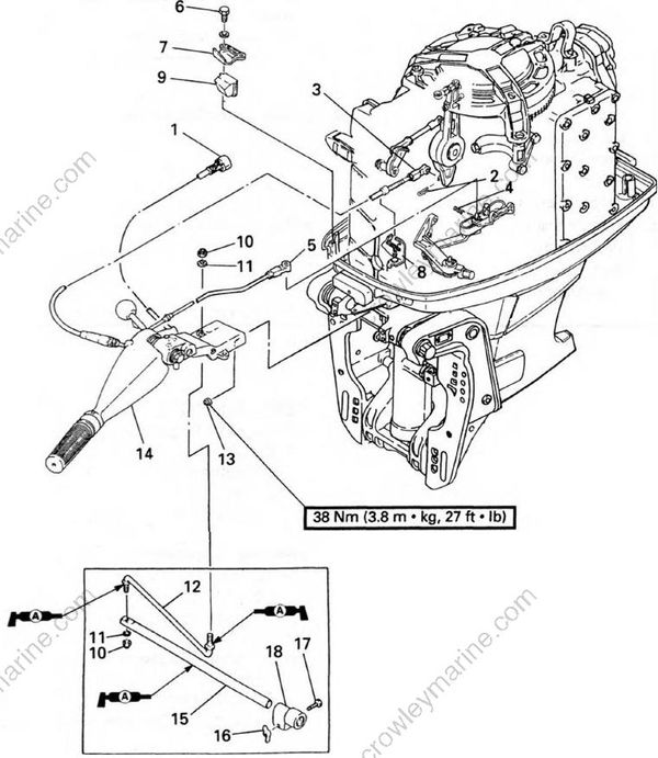 Bracket Unit [Steering Handle Disassembly] [2000] | Crowley Marine