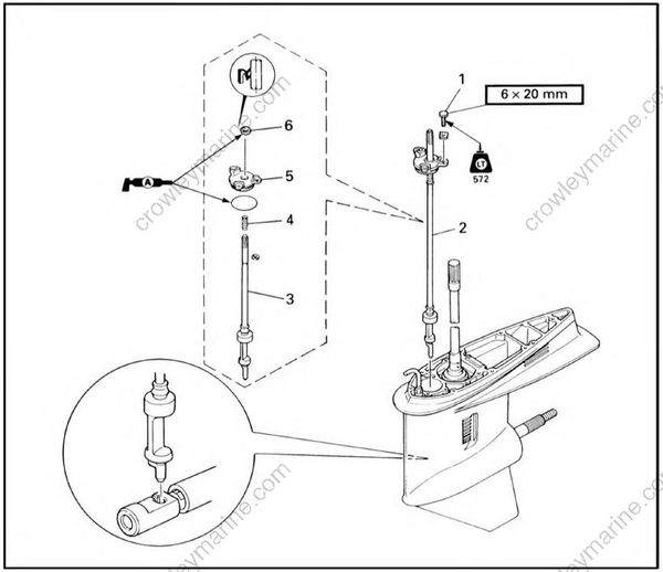 Lower Unit [Shift Rod Assembly(Regulator Rotation Models)] [2002 ...