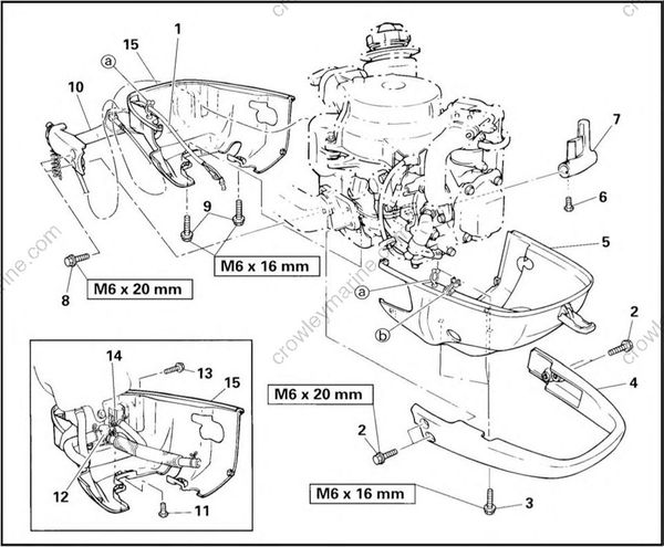 Bracket Unit [Carrying Handle And Bottom Cowling] [2008] | Crowley Marine