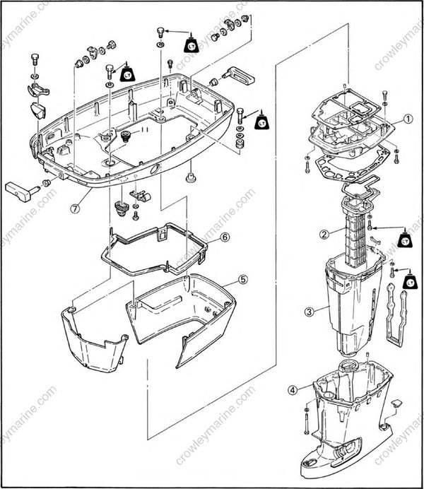 Bracket Unit [Exploded Diagram] [1991] | Crowley Marine