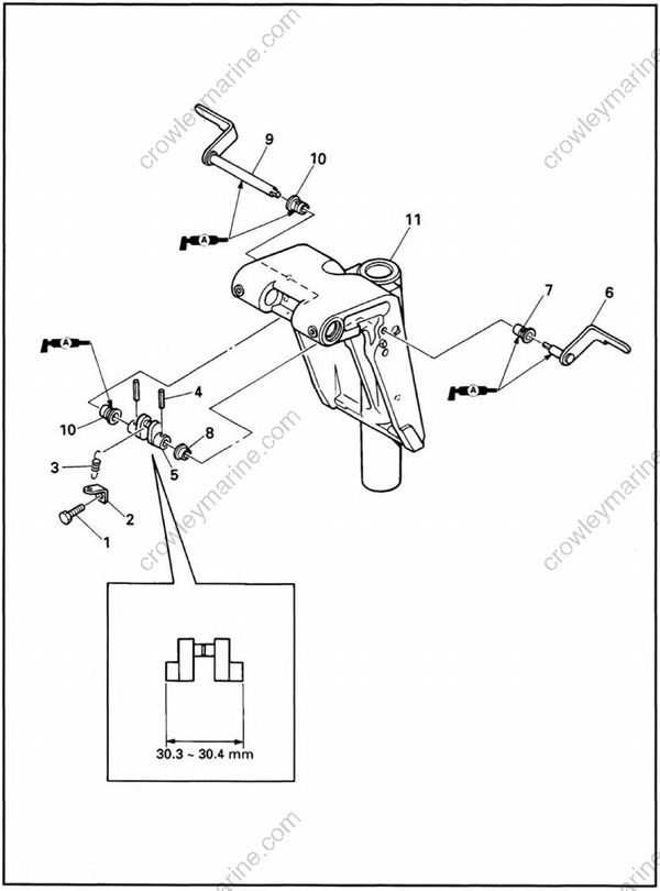 Bracket Unit [Swivel Bracket Disassembly] [1998] | Crowley Marine