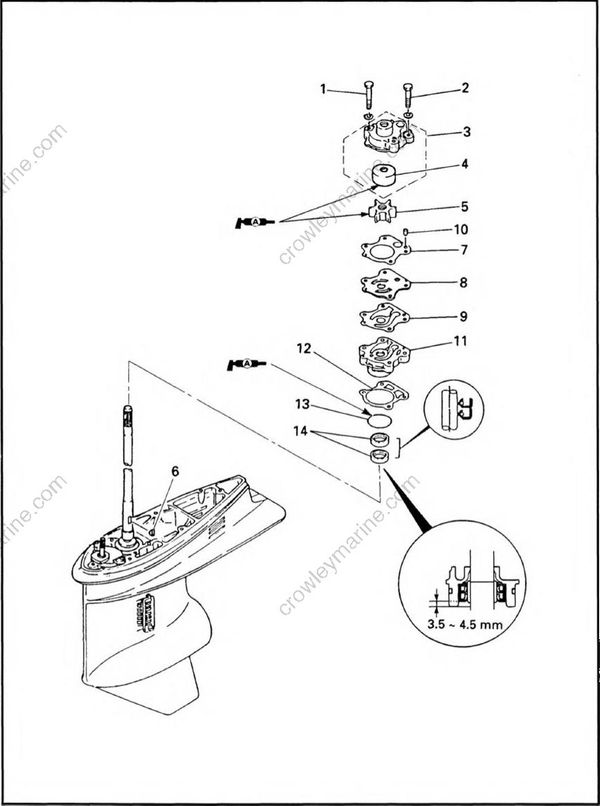 Lower Unit [Water Pump (Ft508)] [1998] Crowley Marine