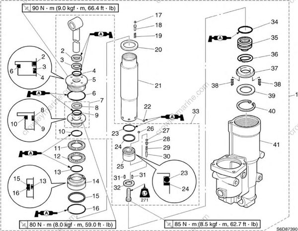 Bracket Unit [Tilt Cylinder And Trim Cylinder 2] [2015] | Crowley