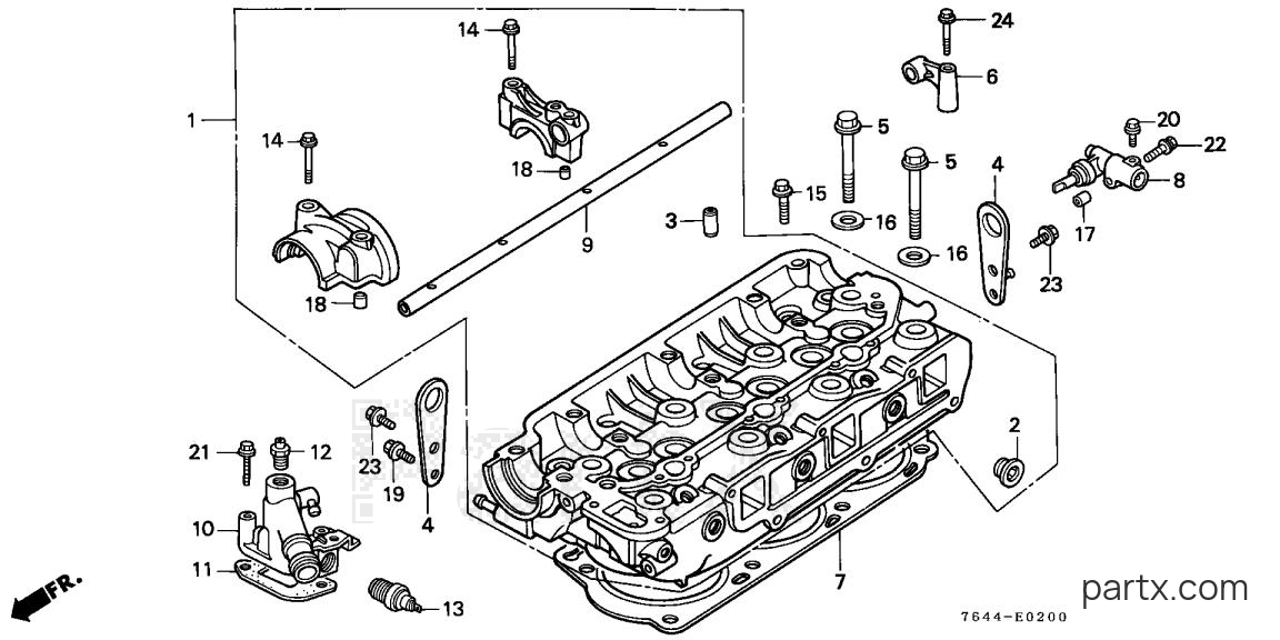 Honda H6522 A4H - CYLINDER HEAD