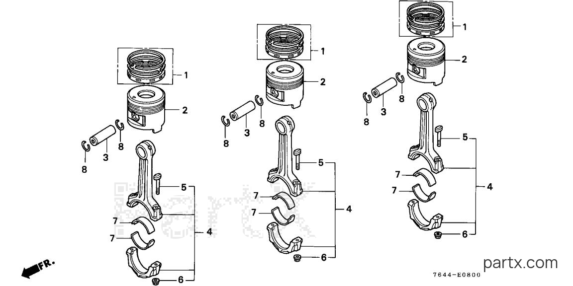 Honda H6522 A4 - PISTON