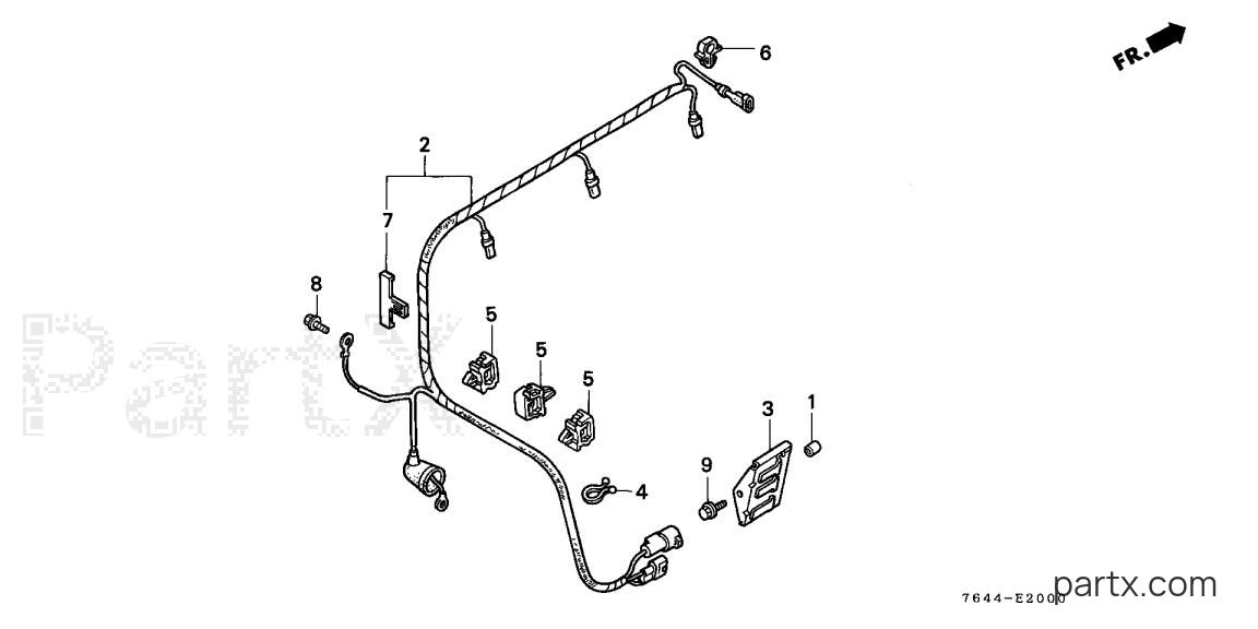 Honda H6522 A4H - GLOW PLUG CABLE