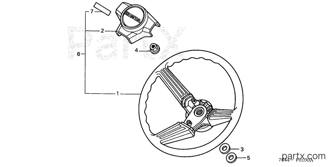 Honda H6522 A4 - STEERING WHEEL