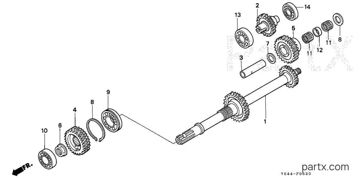 Honda H6522 A4 - INPUT SHAFT