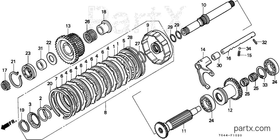 Honda H6522 A4 - P.T.O. COUNTERSHAFT