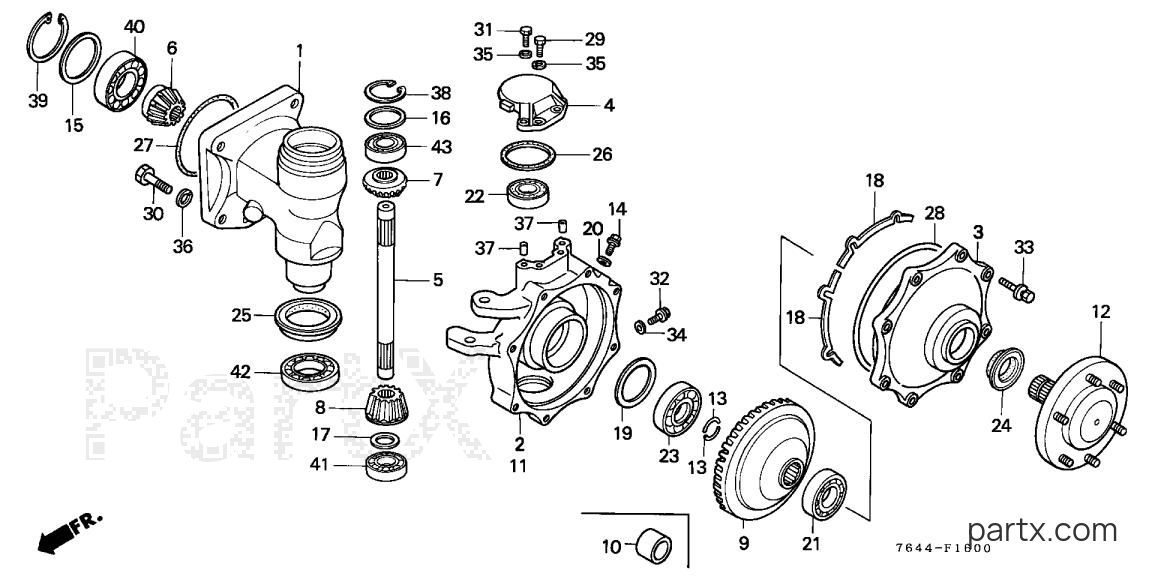Honda H6522 A2 - FRONT FINAL REDUCTION CASE