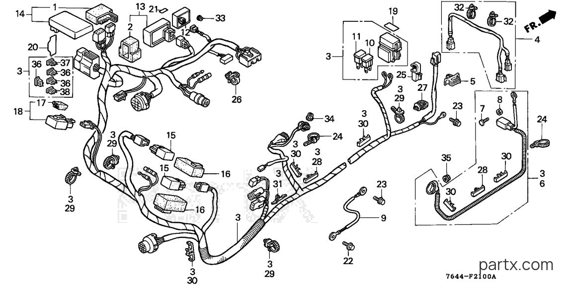 Honda H6522 A2 - MAIN WIRE HARNESS