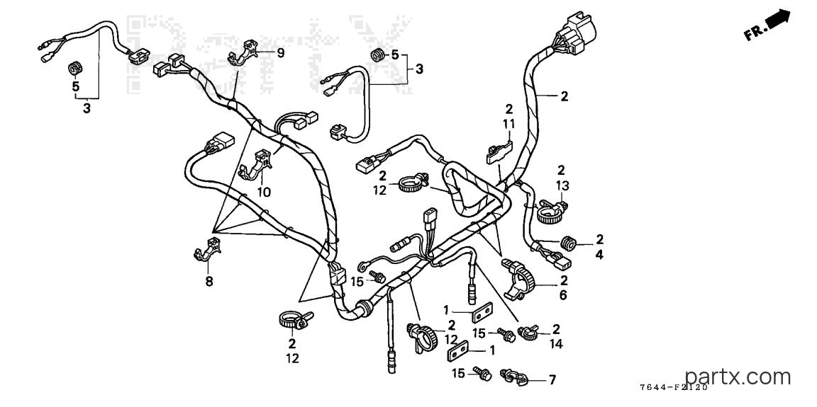 Honda H6522 A2H - REAR WIRE HARNESS