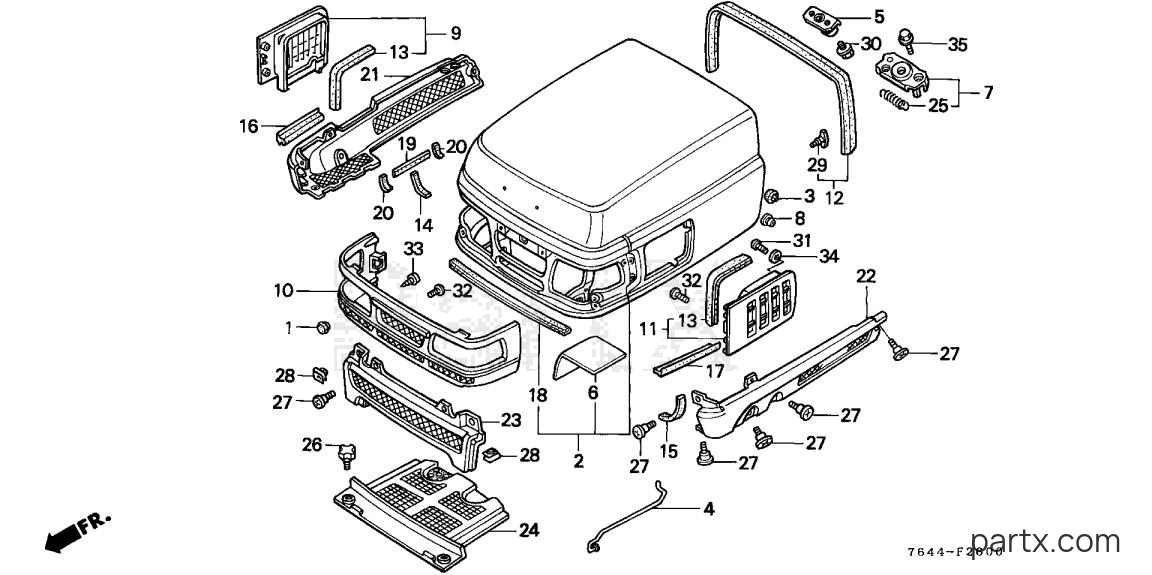Honda H6522 A4H - HOOD