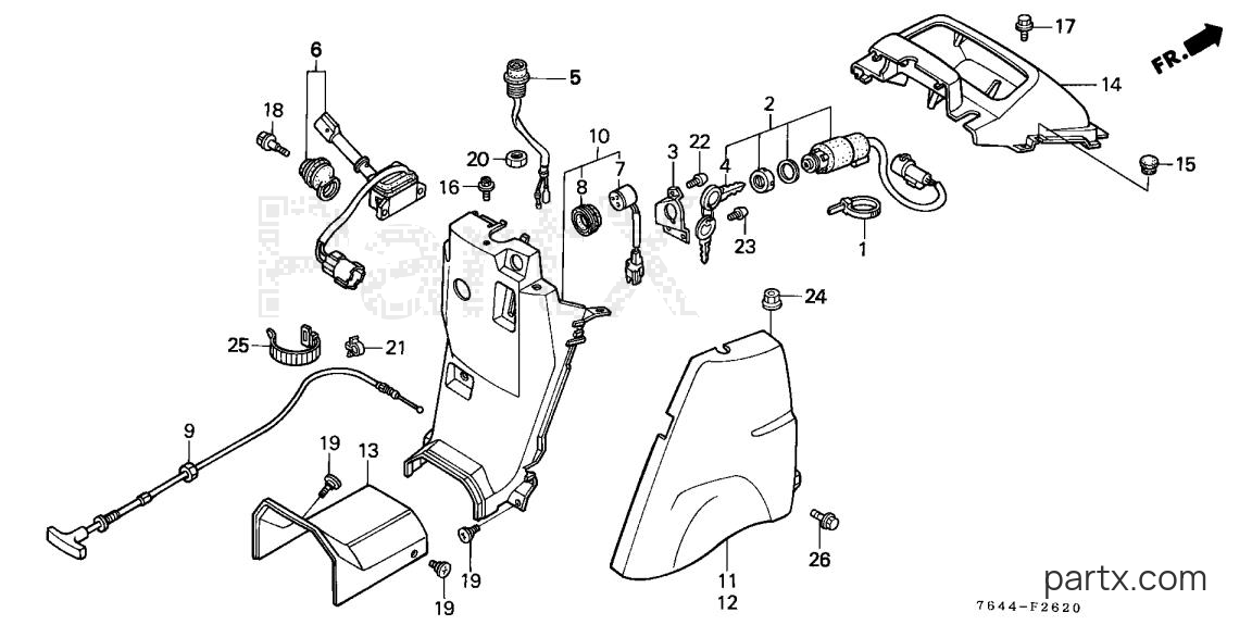 Honda H6522 A4 - STEERING COLUMN COVER