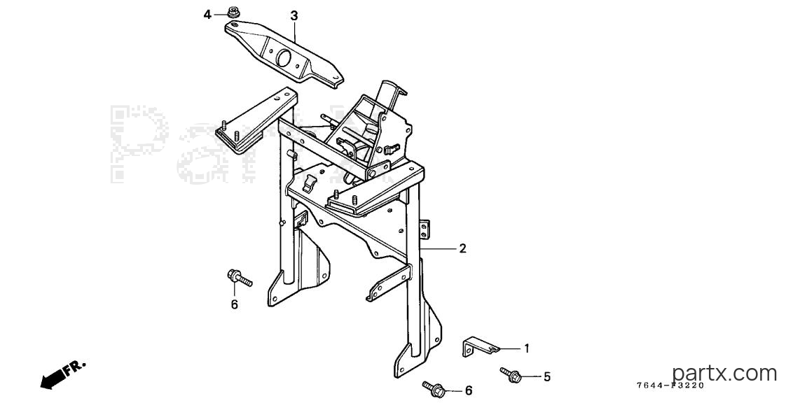 Honda H6522 A4H - STEERING COLUMN