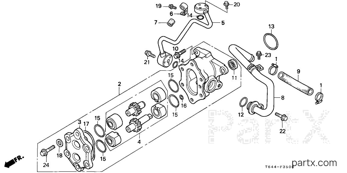 Honda H6522 A4 - HYDRAULIC PUMP