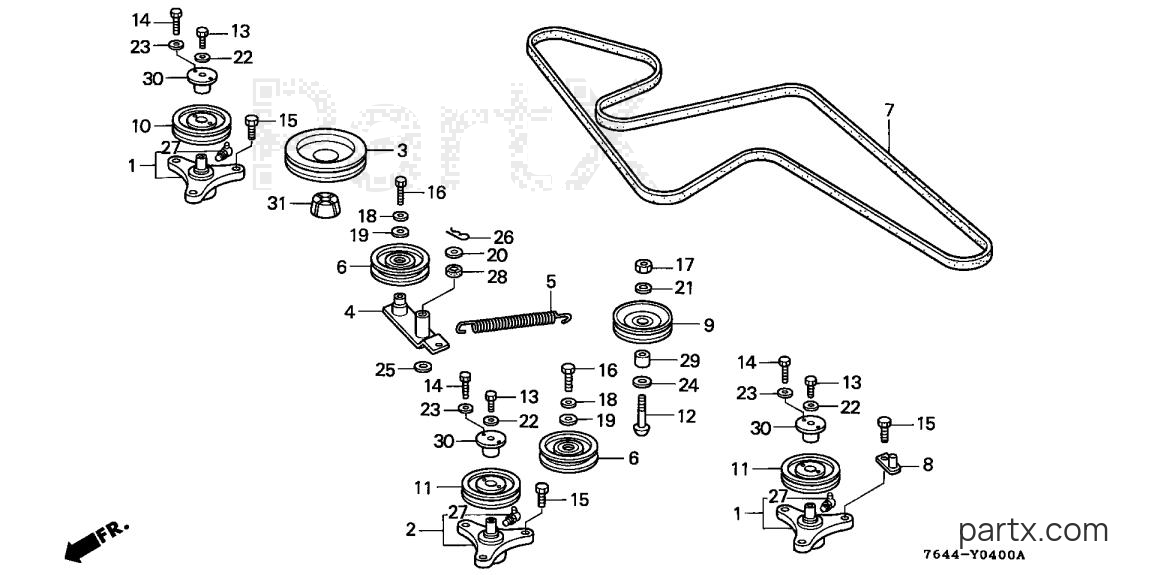 Honda MM60 A - BLADE PULLEY