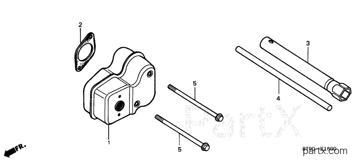 Honda GV35 N1 - MUFFLER - TOOLS