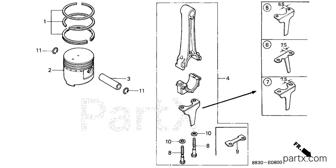 Honda G200 SZDW - PISTON