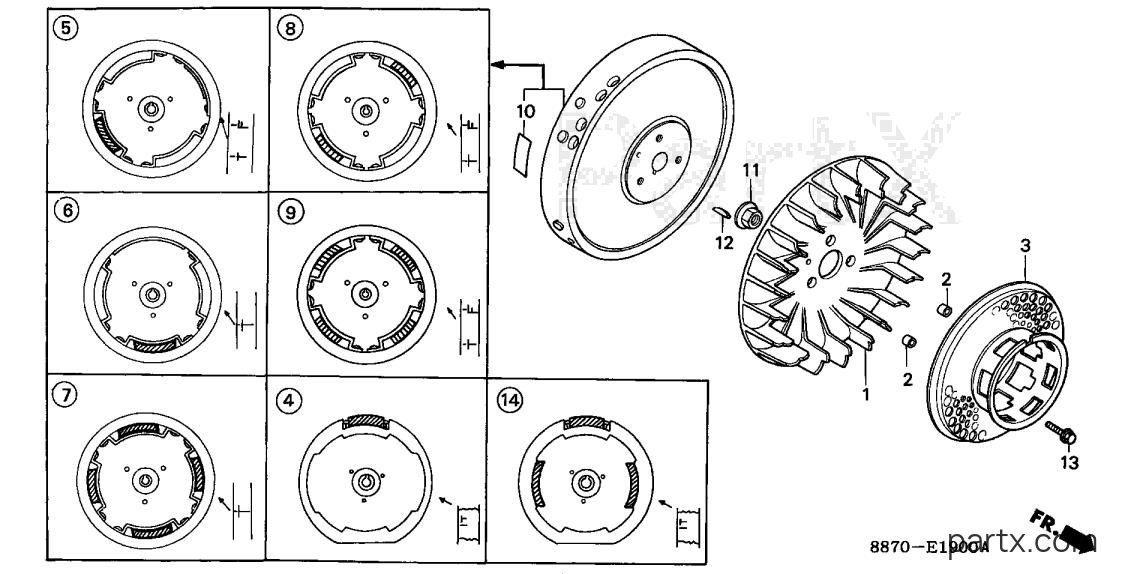 Honda G150 QZDU - FLYWHEEL
