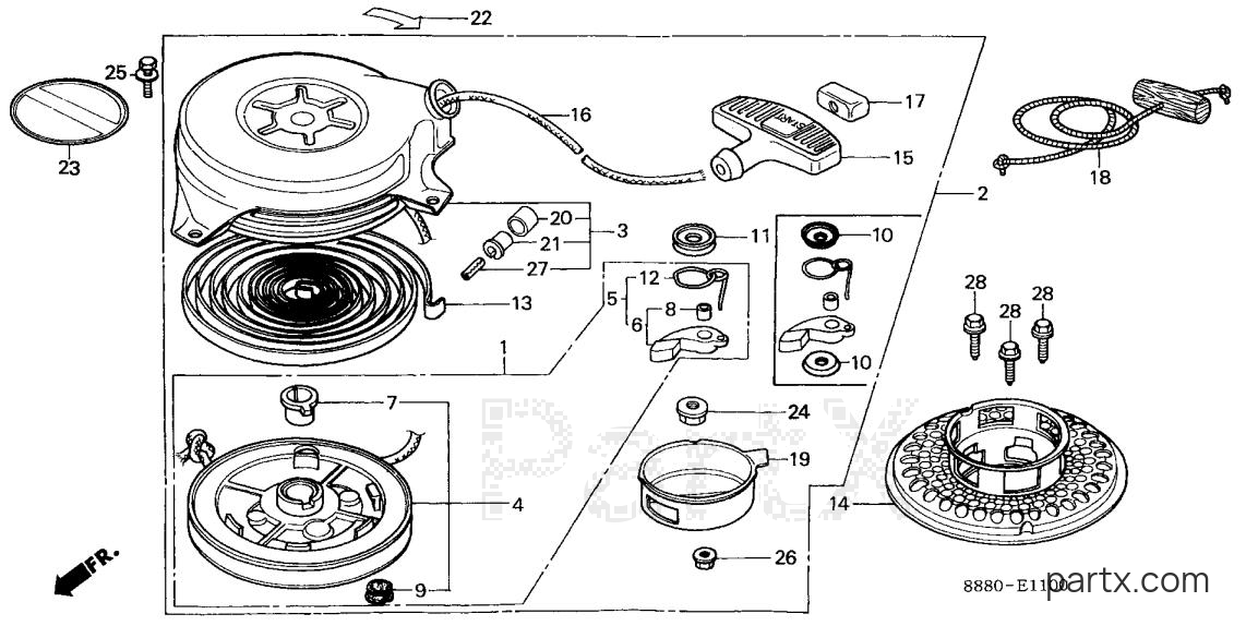 Honda GV150 A2 - RECOIL STARTER