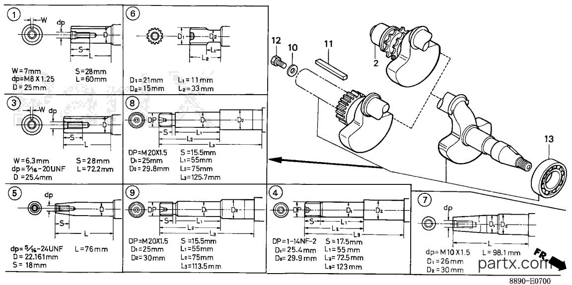 Honda G300 QJ0 - CRANKSHAFT