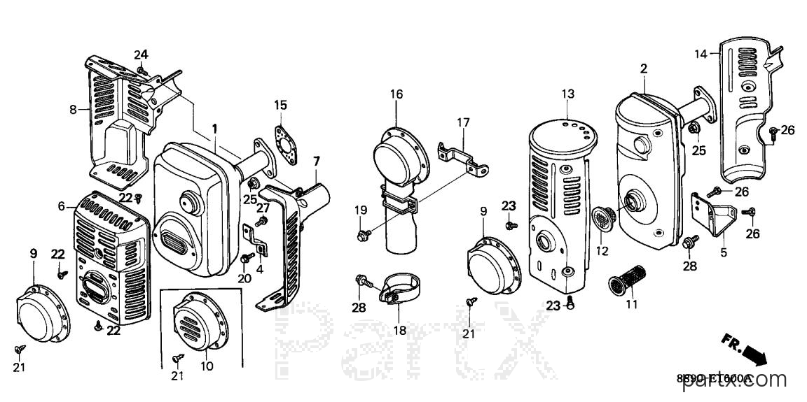 Honda G300 VB6 - MUFFLER