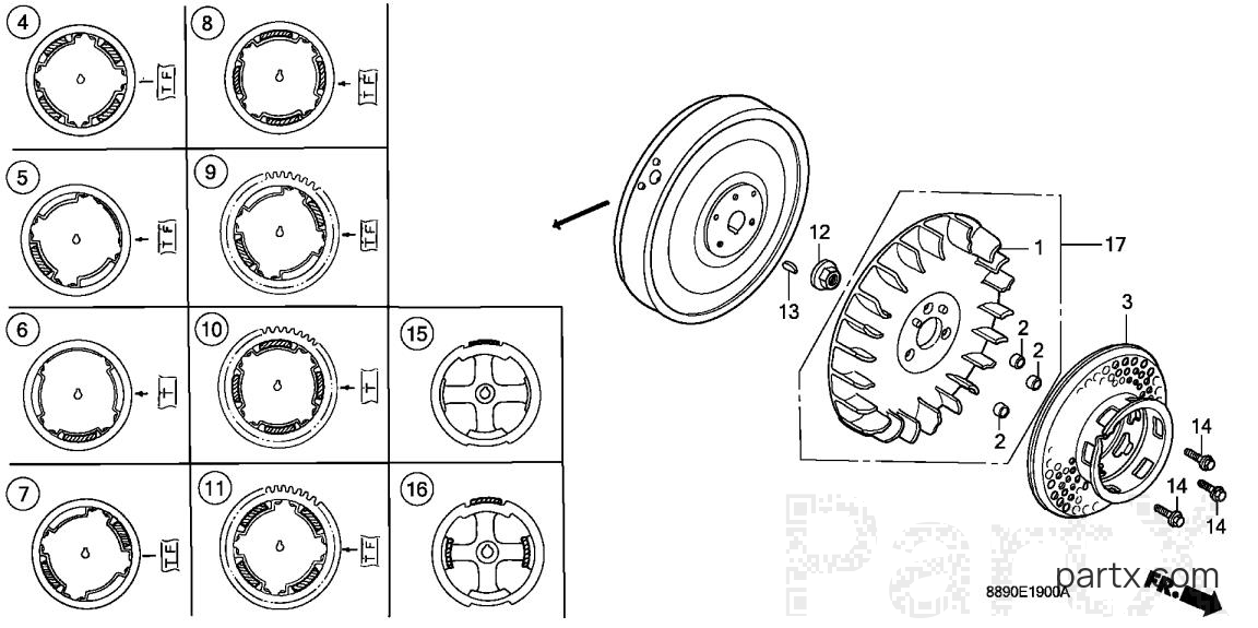 Honda G300 QB6 - FLYWHEEL