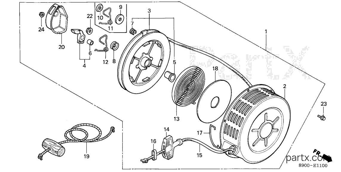 Honda G400K1 QZC1 - RECOIL STARTER