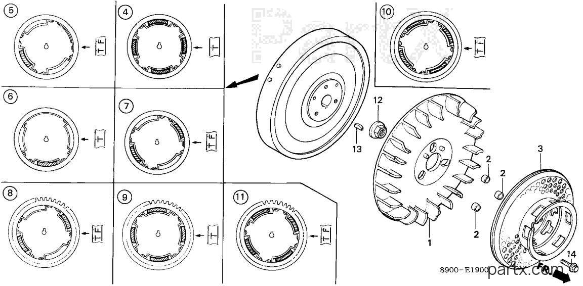 Honda G400K1 QB6 - FLYWHEEL