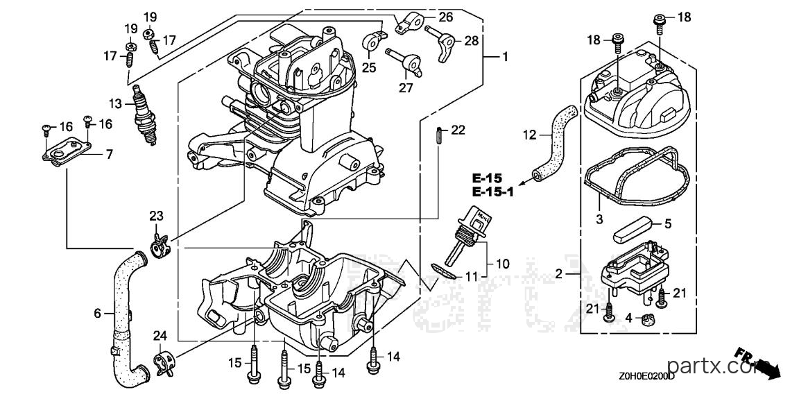 Honda GX25 WA - CRANKCASE SET