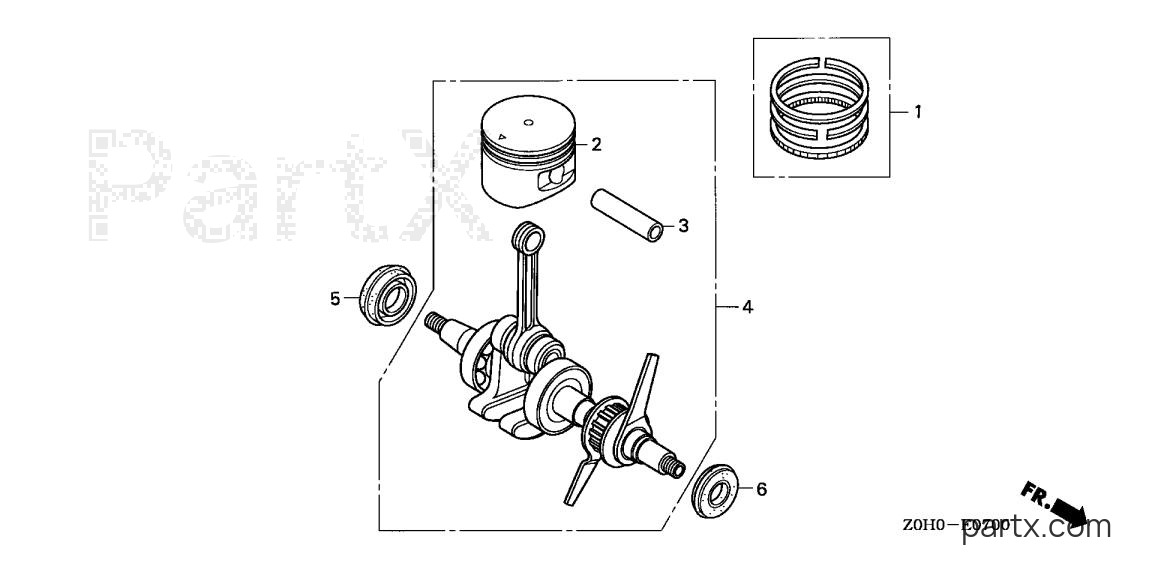 Honda GX25 TA - CRANKSHAFT - PISTON