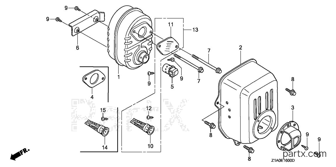 Honda GC190A QEA - MUFFLER