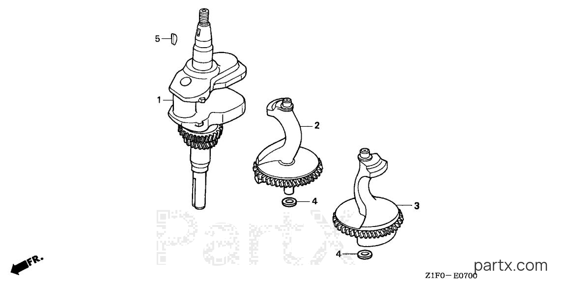 Honda GXV340T2 DP23 - CRANKSHAFT