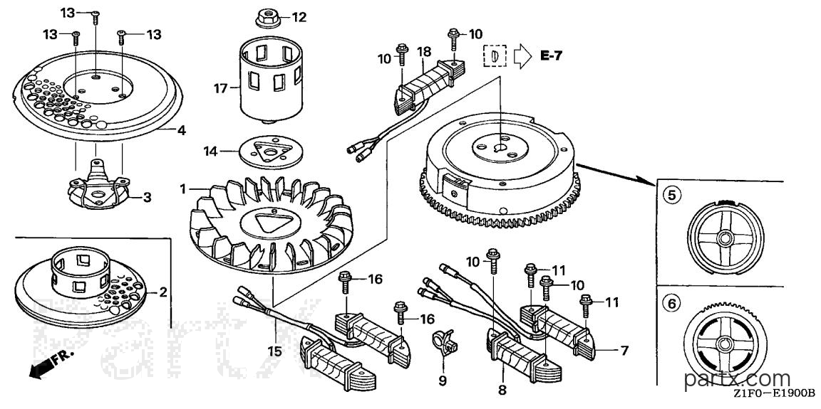 Honda GXV340T2 DP23 - FLYWHEEL