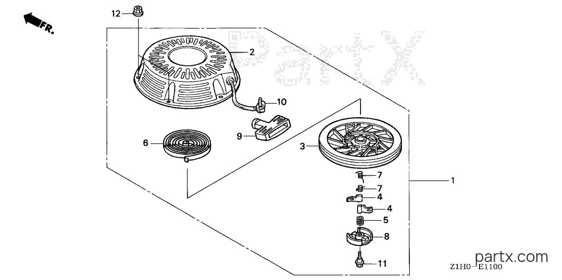Honda GXV340A2 DX3 - RECOIL STARTER (1)