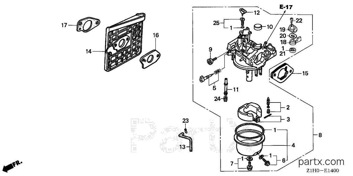 Honda GXV340A2 DET3 - CARBURETOR (1)