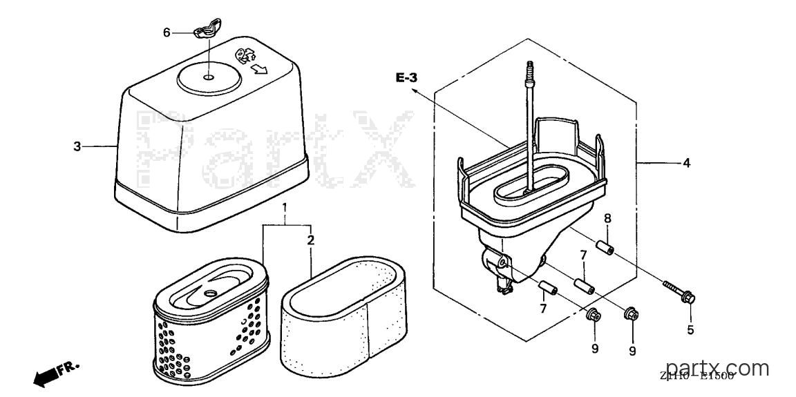 Honda GXV340A2 DA33 - AIR CLEANER (1)