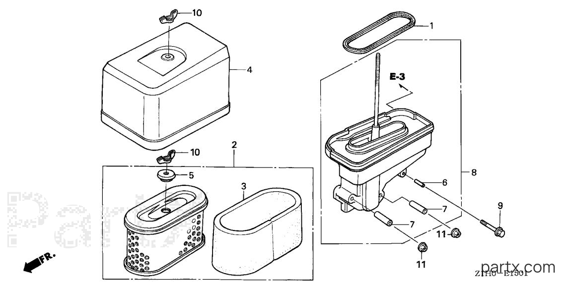 Honda GXV340A2 DP23 - AIR CLEANER (2)
