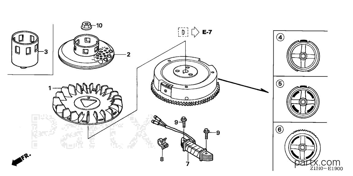 Honda GXV340A2 DAS - FLYWHEEL