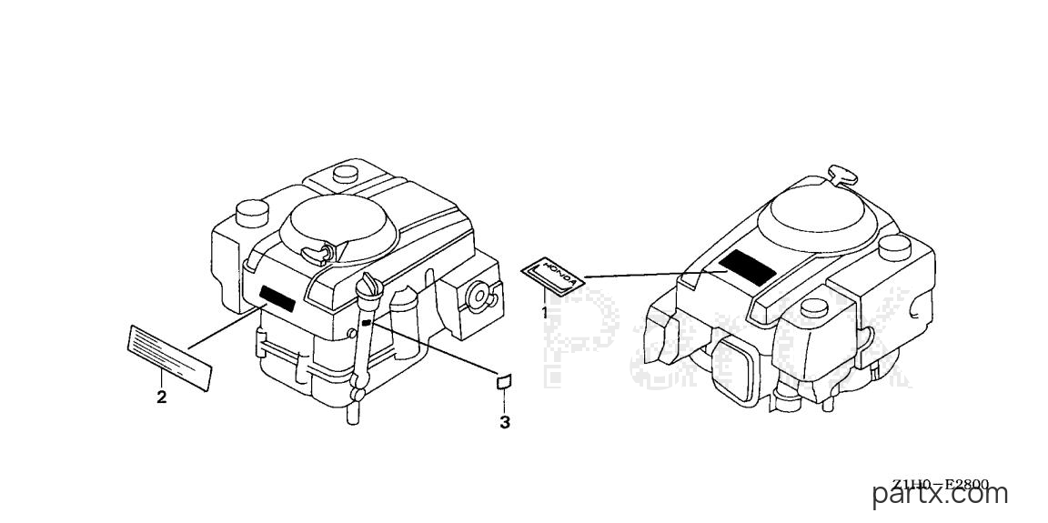 Honda GXV340A2 DET3 - LABEL (1)
