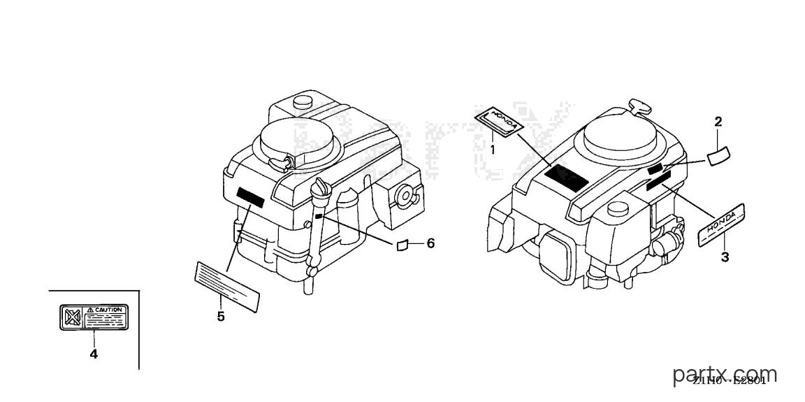 Honda GXV340A2 DP23 - LABEL (2)