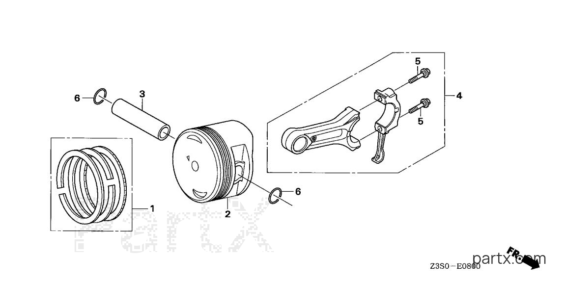Honda GX440IR VGLE - PISTON